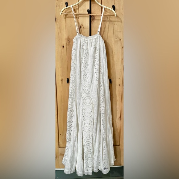 NWT Free People Midnight Cruiser One-piece White Strapless Eyelet Jumpsuit - Picture 6 of 11